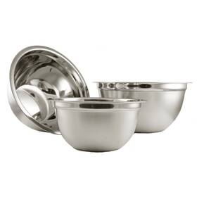 Ybm Home Inc. 813644022419 Deep Professional Stainless Steel Mixing Bowls Set Silver