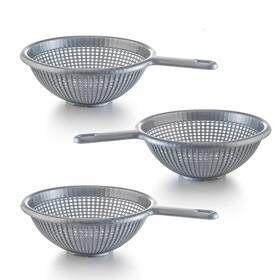 Ybm Home Inc. 813644027421 8.5 Inch Plastic Colander With Long Handle For Grey