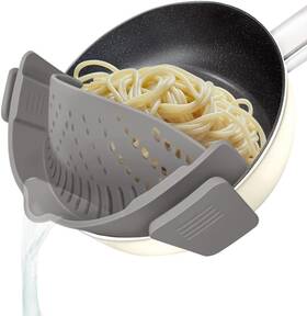 Yevior 726084787292 Clip On Strainer For Pots Pan Pasta Silicone Food Hands-free Pa