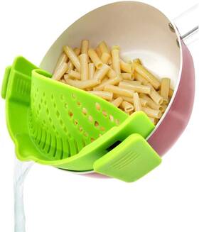 Yevior 726084794146 Clip On Strainer For Pots Pan Pasta Silicone Food Hand