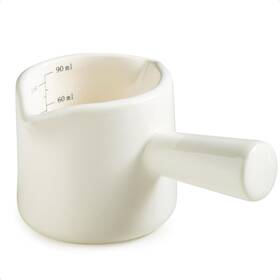 Sy377-w Yhojoy Espresso Measuring Cup Ceramic Double Spouts 90 Ml White