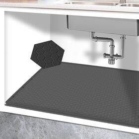 Yijuangfa 745746747092 25 Inch X 19 Silicone Under Sink Mat For Bathroom/kitchen W L Gray