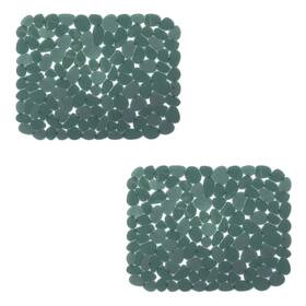 Yt-20211122 Yiter Sink Mat 2pcs Adjustable Pvc Pebble Protector For Stainless Steel Or Po