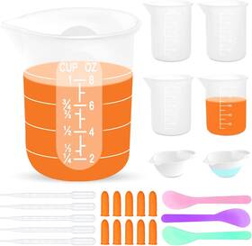 Lb001 Yitiaoxiaoyu Silicone Resin Measuring Cups Tool Kit Non-stick Large 250&100ml