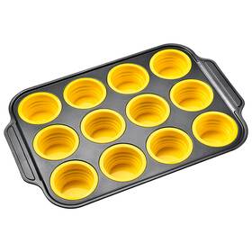 B0dssy8fkm Yiyeraio 12 Cups Silicone Muffin Pan With Metal Frame Egg Bite Mold