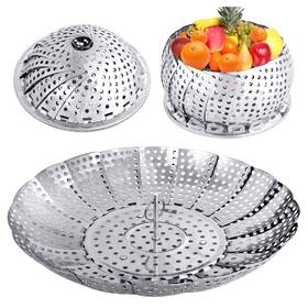 Ylyl 614162382371 Large Veggie Vegetable Steamer Basket Folding Steaming Collapsible M