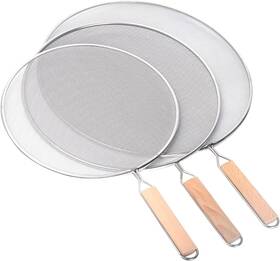 Yoloplus 784110430888 3 Pieces Grease Splatter Screen For Frying Pan Guard Mesh