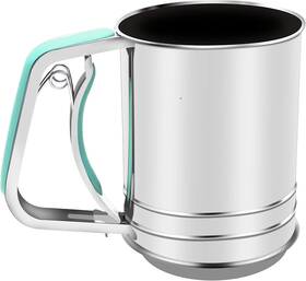 Yongly 445018415447 3-cup Stainless Steel Flour Sifter Squeeze For Baking With Compatable Sil Yongly 445018415447 3-cup Stainless Steel Flour Sifter Squeeze For Baking With Compatable Sil
