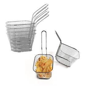 Yongrow 698377514406 4pcs Mini Square Fry Baskets - 4.1x3.3x2.6 Inch Stainless Steel