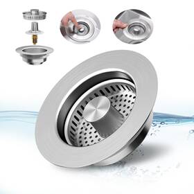 Yonisun 419221614071 Upgraded 3 In 1 Kitchen Sink Drain Strainer Anti-clogging Food Catcher B