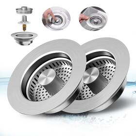 2367 Yonisun 419221614088 2pcs Upgraded 3 In 1 Kitchen Sink Drain Strainer Anti-clogging Food Catc