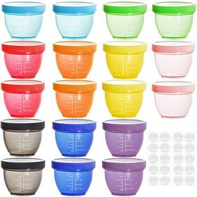 Youngever 810057391422 18 Pack 1/2 Cup Small Food Containers With Lids 4 Oz Mini Sto