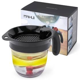 Yulohass 741754368519 Fat Separator With Bottom Release - 1l Grease Cup Skimmer For C