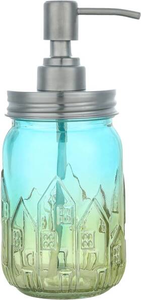 81000169h Yunnasi Soap Dispenser With Stainless Steel Pump Refillable Liquid Hand Bluegreen 81000169h Yunnasi Soap Dispenser With Stainless Steel Pump Refillable Liquid Hand Bluegreen