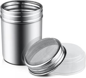 301920 Yuntop 1pcs Stainless Steel Powder Sugar Shaker Duster With Lid Fine Mesh Powde