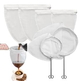 Zalaxt 774049648133 8 Pack Fine Mesh Strainer Bags Reusable Filter For Nut Milk Coffee