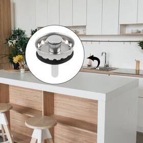 Zaplyte 041814745350 Stainless Steel Anti-blocking Sink Strainer With Post For Kitchen Water Tank