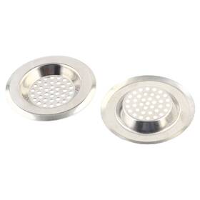 Zaplyte 604267384387 2pcs Bathroom Round Metal Sink Basin Garbage Strainer Stopper 3.4cm Dia