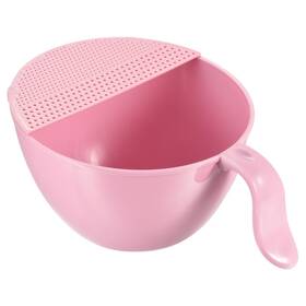 Zaplyte 745065004876 Rice Washing Bowl Kitchen Strainer Colander Cleaning Vegetables Fruit Pink