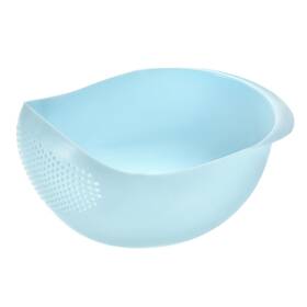 Zaplyte 745065070789 Kitchen Rice Drain Bowl Fruit Washing Basket Sieve Plastic Colander Blue