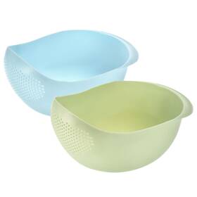 Zaplyte 745065070901 Kitchen Rice Washing Strainer Fruit Vegetable Container Drain Basket Blue Green