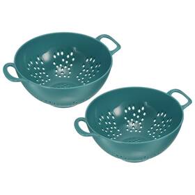 Zaplyte 745065193907 Mini Food Strainer Plastic Colander For Fruits Veggies Pasta-army Green 2pcs