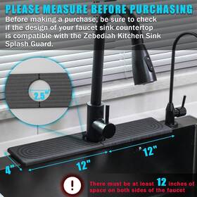 Ksg0326 Zebediah Kitchen Sink Splash Guard Dries Instantly And Prevents Moisture Buildup 24 Inch X4