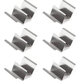 Zeeooil 659446710334 Taco Holder Set Of 6 Stainless Steel Stand Baked Rack With Handle