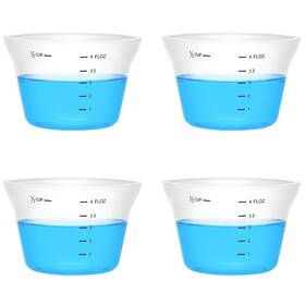 5321ucrf5117 Zelphvt 4 Pcs Silicone Laundry Measuring Cup 125ml Height 6.8cm/2.68inch Transparent