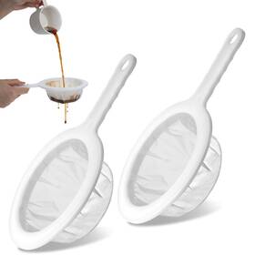 760054 Zelphvt 2 Pack Ultra Fine Nylon Mesh Strainer With Handle 120/200 Small Kitchen Colan 760054 Zelphvt 2 Pack Ultra Fine Nylon Mesh Strainer With Handle 120/200 Small Kitchen Colan