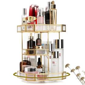 Zoofox 686878934243 360 Degree Rotating Glass Makeup Organizer Large Cosmetics Storage Di