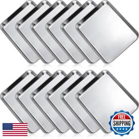 B0bj28rrs6 Zopeal 12pk Baking Sheet Pan Set Stainless Steel Nonstick 10x8in