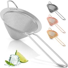 Zulay Kitchen 313023513557 304 Stainless Steel Fine Mesh Strainer For - Sieve Sifters