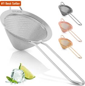 Zulay Kitchen 744759955876 304 Stainless Steel Fine Mesh Strainer For - Sieve Sifters