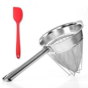 Zylco 060810030029 Reinforced Bouillon Strainer - Stainless Steel 8 In Diameter For Strain Inch Zylco 060810030029 Reinforced Bouillon Strainer - Stainless Steel 8 In Diameter For Strain Inch