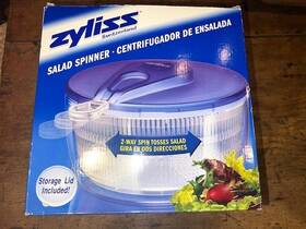 Zyliss 054067150178 10 Inch Salad Spinner Blue New Open Box Ships Free Zyliss 054067150178 10 Inch Salad Spinner Blue New Open Box Ships Free