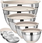 Umite Chef Mixing Bowls With Airtight Lids Set, 8PCS Stainless Steel Nesting. Fixed Price $36.70.