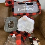 D-fantix Toilet Seat Cover And Rug Set Of 5, Funny Swedish Tomte Gnomes.... Fixed Price $10.00.