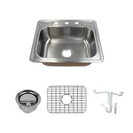 Transolid K-CTSB25228-3 Classic Stainless Steel 3-HOLE Drop-in Single Bowl Ki.... Fixed Price $240.27.