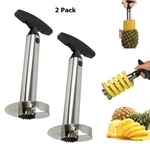 2 Pineapple Slicer Corer Cutter Stainless Steel Peeler Kitchen Easy Gadget Fruit. Fixed Price $14.04.