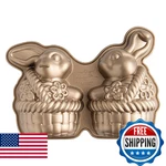 Nordic Ware Bunny In Basket 3D Cake Pan, 10 Cup, Toffee. Fixed Price $97.35.