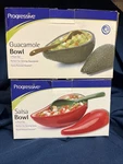 Progressive Guacamole Bowl & Salsa Pepper With Spoons Hand Painted Ceramic. Fixed Price $30.00.