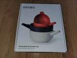 Ekobo Bamboo Mixing Bowl Colander Set Black Color. Fixed Price $27.99.