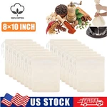 20 Organic Cotton Nut Milk Bag Reusable Food Strainer Brew Coffee Cheese Cloth. Fixed Price $8.69.