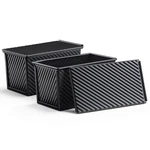 Lianyu 2PK Pullman Bread Loaf Pan W/ Lid, 1LB Dough, Nonstick Carbon Steel. Fixed Price $32.98.