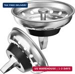 2 Pack - Kitchen Sink Strainer And Stopper Combo Basket Spring Clip Replacement. Fixed Price $15.98.