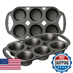Hongbake Everline Collection Cast Iron Muffin Pans Non-toxic Uncoated 6-CUP. Fixed Price $80.94.