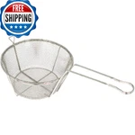 Winco 10-1/2" Round Wire Basket 6 Mesh Frying Strainer. Fixed Price $43.76.