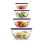 Joyjolt Kitchen Mixing Bowls - 8PC Glass With Lids Set Neat Nesting L.... Fixed Price $38.62.