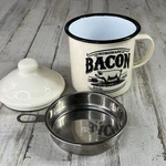 Rustic Farmhouse 24OZ Bacon Grease Container With Strainer. Fixed Price $21.88.